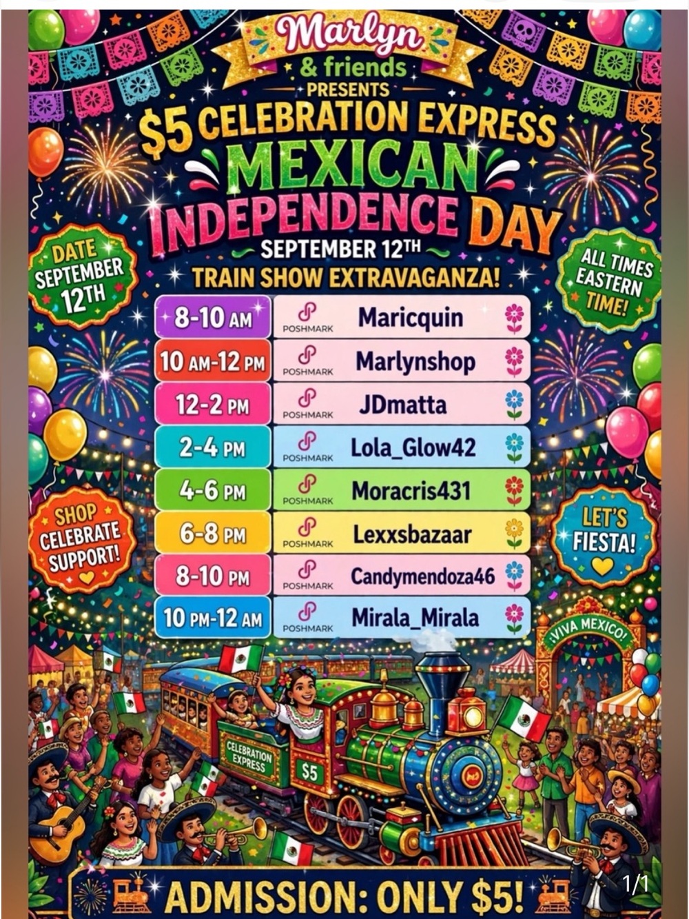Marlyn & Friends $5 Celebration Express Train Show 🥳
